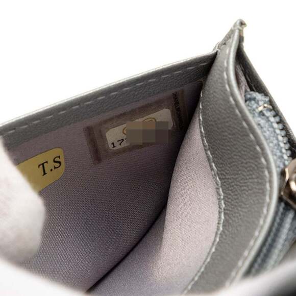 CHANEL Authentic Black Lambskin Leather Logo Wallet - Picture 6 of 7